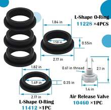 Sand Filter Pump Seal Gasket Replacement For Intex Sand Pumps, Pool Sand Filter Pumps Replacement Parts ,11228 11412 L-Shape O-Ring Gasket, Air - White - View 2