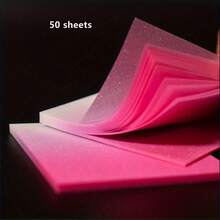 100 Sheets Gradient Shiny Transparent Sticky Notes, Glitter Effect, Self-Adhesive, No Residue, Transparent Material, Bookmark Function, Notebook Use, Back To School Gift, Size 3"X3" - one-size - View 14