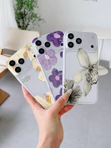 3件裝透明TPU手機殼，彩繪花卉圖案，適用於Apple 7/8/7PLUS/8PLUS/X/XR/XR/XSMAX/11/11PRO/11PROMAX/12/12PRO/12PROMAX/12MINI/13/13PRO/13PROMAX/13MINI/14/14PRO/14PROMAX/14PLUS/15/15PRO/15PROMAX/15PLUS/16/16pro/16promax/16PLUS/17/17pro/17promax/AIR/GALAXY Honor 400 400PRO 500 500PRO - 彩色 - 查看 3
