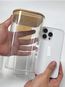 Airtight Plastic Storage Canisters, 1/2/3/4/6/12pcs Kitchen Containers With Lids, For Storing Nuts, Coffee Beans, Flour, Grains, Rice, Sugar, Tea - Clear - View 14
