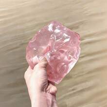 5.5厘米透明冰块挤压玩具，TPR果冻质感减压挤压玩具，冰块慢回弹减压小工具，适合成人和青少年，缓解焦虑，便携式办公用品 - 彩色 - 查看 4