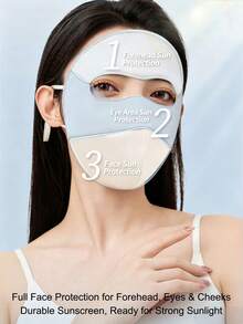 XAXRE 全臉防曬面罩，透氣抗UV，適合夏季戶外穿著，中性款 - 彩色 - 查看 7