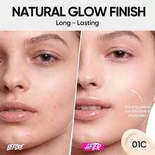 SKINTIFIC Cover Glow Perfect 氣墊粉底液－自然光澤妝效、中至高遮瑕、保濕胜肽複合物、輕盈配方，適合乾性與混合性肌膚 - 1CN Cool Vanilla - 查看 4
