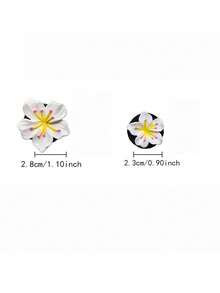 5pcs Random Color Resin Cherry Blossom Car Air Vent Clips, Car Interior Decoration Clips - 2 Large, 3 Small - View 3