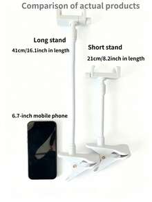 1 buah/Dudukan Ponsel dengan Alas Spiral Berputar 360° (21cm/41cm), Dengan Dudukan Kamera, Dudukan Samping Tempat Tidur Universal, Cocok Untuk Ponsel Pintar, Kamera Keamanan Rumah, dan Monitor (Silakan Tonton Video Instruksi Saat Membeli) - Dudukan portabel - View 5