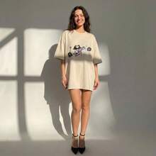 Women T-Shirts - 米色-1 - 查看 1