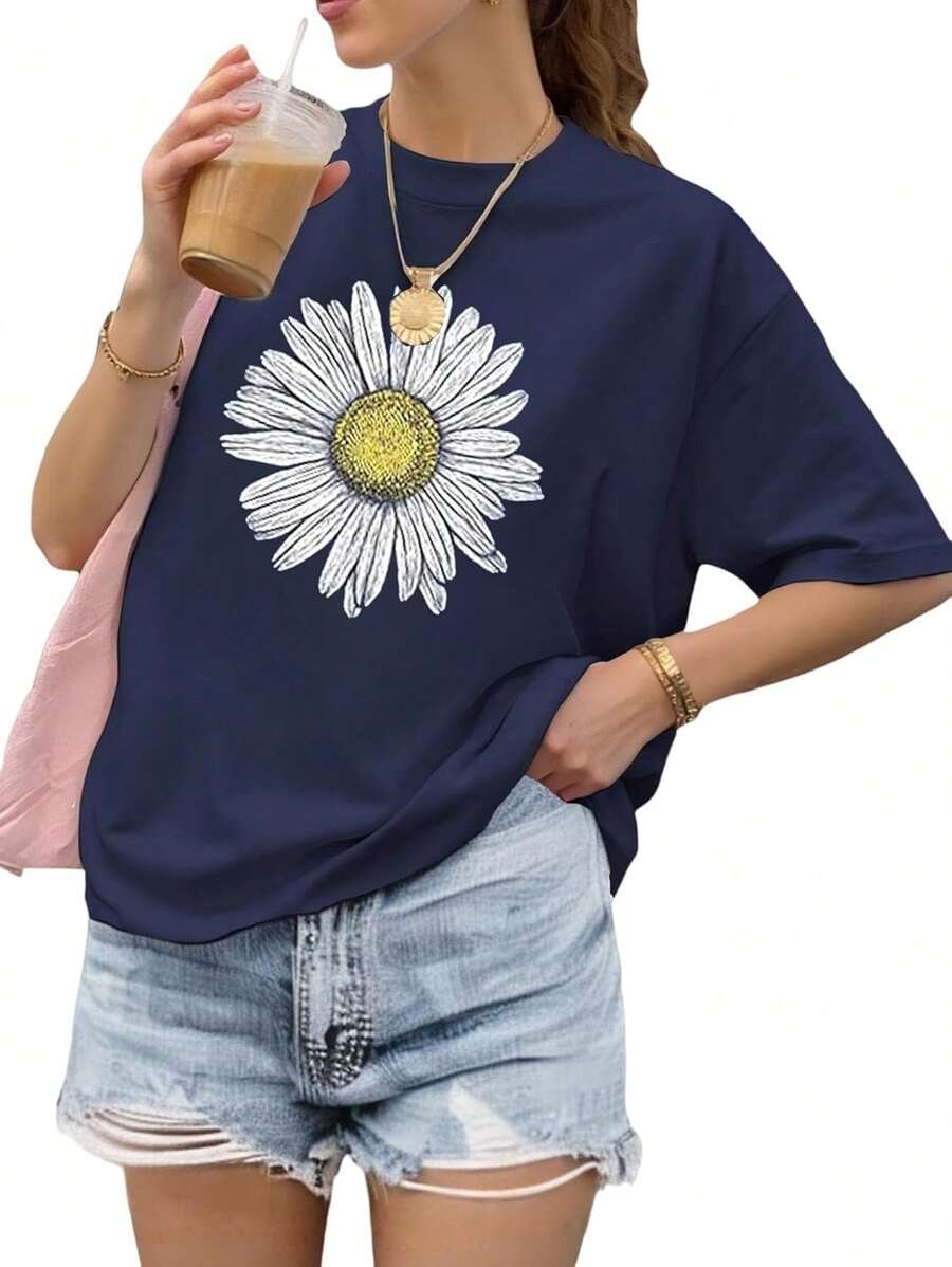 Women T-Shirts - 深藍色 - 查看 1