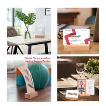 10pcs Wooden Table Card Holders, Wedding, Banquet And Party Wooden Photo Card Holders, Beech Wood Table Number Holders, Restaurant Wooden Menu Holders - 10Pcs - View 1