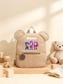 1pc Mini Back To School Personalized Customized Backpack, Casual Versatile K-POP Theme Print, Zipper Closure Nylon Material, Adjustable Shoulder Strap, Hand-Carry, Suitable For School, Shopping, Daily Outings, Outdoor Trips. Birthday Gift. - Multicolor - View 7