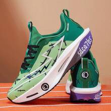 1 Pair Men's Sporty Graffiti Print Running Shoes - Green - View 16