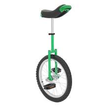 Monociclo verde da 18 pollici (73–85 cm) regolabile in altezza, per uso esterno, con pedali antiscivolo e sella ergonomica, ideale per allenamento dell'equilibrio, fitness ed esercizio fisico. - Verde - Visualizzare 10