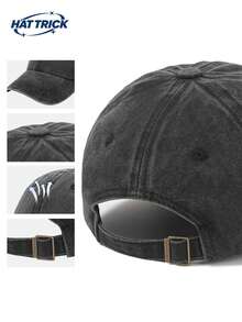 1pc Unisex Vintage Soft Top Distressed Baseball Cap, NOT-FLIRTING Embroidered Personalized Duck Bill Hat, Sun Protection Breathable Adjustable Brim, Versatile Trucker Dad Hat, Essential For Daily Commute, Street, Outdoor Sports, Hiking, Camping - A - View 2