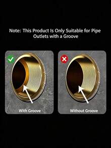 1pc Brass 1/4‑Inch Washer With Check‑Valve, No Plumber's Tape Needed, Silicone Sealing Gasket, Anti‑Backflow Accessory For Hot & Cold Angle Stop Valve And Faucet - Multicolor - View 9