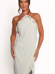 Robe maxi élégante blanche dos-nu avec fente devant pour fêtes, invitées de mariage, soirées et occasions formelles - Bianco - Visualizzare 3
