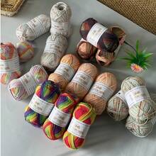 4 Sets 50g/Pc Equidistant Dyed Cotton Yarn, 100% Pure Cotton Yarn For Handmade Crochet, Rich And Vibrant Colors, Suitable For Spring/Summer Crochet, DIY Craft Material, Suitable For Beginners, Total 200g - 4-pack 3616 - View 10