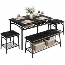 Dining Table & Chair Sets - Black - View 5