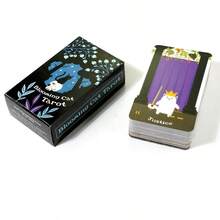 Kartu Remi Kucing Berbunga, Permainan Ramalan Misterius, Set Kartu untuk Pesta, Pertemuan, Sempurna untuk Meditasi & Refleksi Diri, Hadiah Natal, Halloween, Thanksgiving - Hitam - View 3