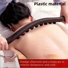 1 Pc Multi-Function Rolling Massage Stick, Plastic Material, For Neck, Lower Back And Abdomen Massage - 19 Beads Professional Body Massager, Fragrance-Free, Manual Operation, No Battery Required - View 3