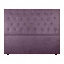 Cabecero tapizado de cama Serrat en tela nido antimanchas con rombos en diferentes tamaños y colores. BedStore - VIOLETA - Ver 1