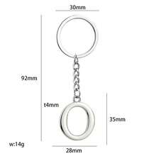 Minimalist Metal Alphabet Keychain, 1 Pc A-Z Initial Pendant, Stylish Bag Charm & Key Ring, Personalized Bag Charm, Gift For Friends & Lovers - Silver - View 34