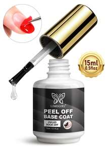 LIMEGIRL Base Coat de Esmalte de Gel Descascável, 15ml Base Descascável Transparente, Adequado para Lâmpadas de Unhas UV LED - Visão 1