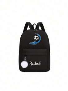 This Backpack With Soccer Pattern Can Be Customized As Your Exclusive Back-To-School Bag. You Can Also Add Personalized Elements Such As Name Or Holiday Greetings. This New Backpack Features A Nylon Zipper. You Can Add Personalized Content Like Letters, Lucky Numbers, Etc. It's Perfect For Dance Classes And Travel. Also An Ideal Choice For Birthday Gifts, Souvenir Bags, Christmas Gifts Or New Year Gifts. - Multicolor - View 16