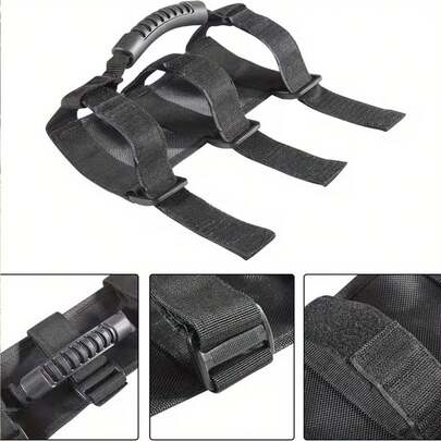 2/1pc Nylon Electric Scooter Handheld Strap Portable Hand Carrying Handle Straps For Foldable Scooters & Electric Bikes Scooter Handlebar Grip Pole Binding Type Compatible With M365, Universal Scooter Accessories