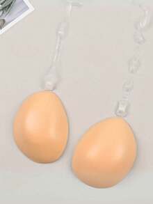 Invisible Gathered Bra, Strapless Transparent Halter Neck Style, Suitable For Backless Dresses And Wedding Gowns - Apricot - View 9