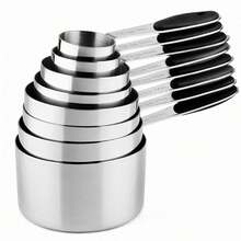 Black Stainless Steel Measuring Cups And Spoons Set (17-Piece) - Stackable Nesting Cups With Dual-Sided Spoons For Dry & Liquid Ingredients - Heavy Duty Kitchen Gadgets For Baking, Cooking & Coffee - Multicolor - View 10