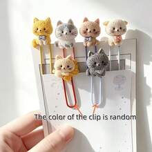 3pcs/6pcs/12pcs Klip Kertas Kucing Kartun Lucu, Berbagai Pembatas Buku Dekoratif Gambar Kucing Menggemaskan, Peniti Kantor, Alat Tulis Belajar, Dekorasi Bahan, Hadiah Kembali ke Sekolah - Kucing lucu - View 12