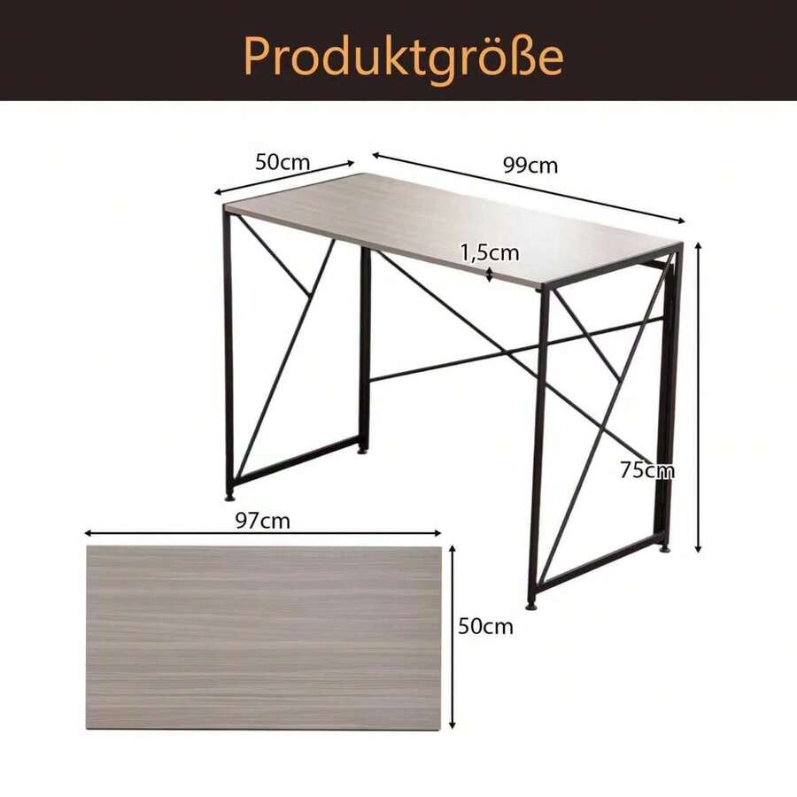 Natural Folding Desk – Perfect For Small Spaces - Alami - View 1