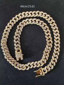 High Quality Geometric Cuban Link Necklace, Bling Hiphop Style Jewelry Gift - Chain Necklace - View 10