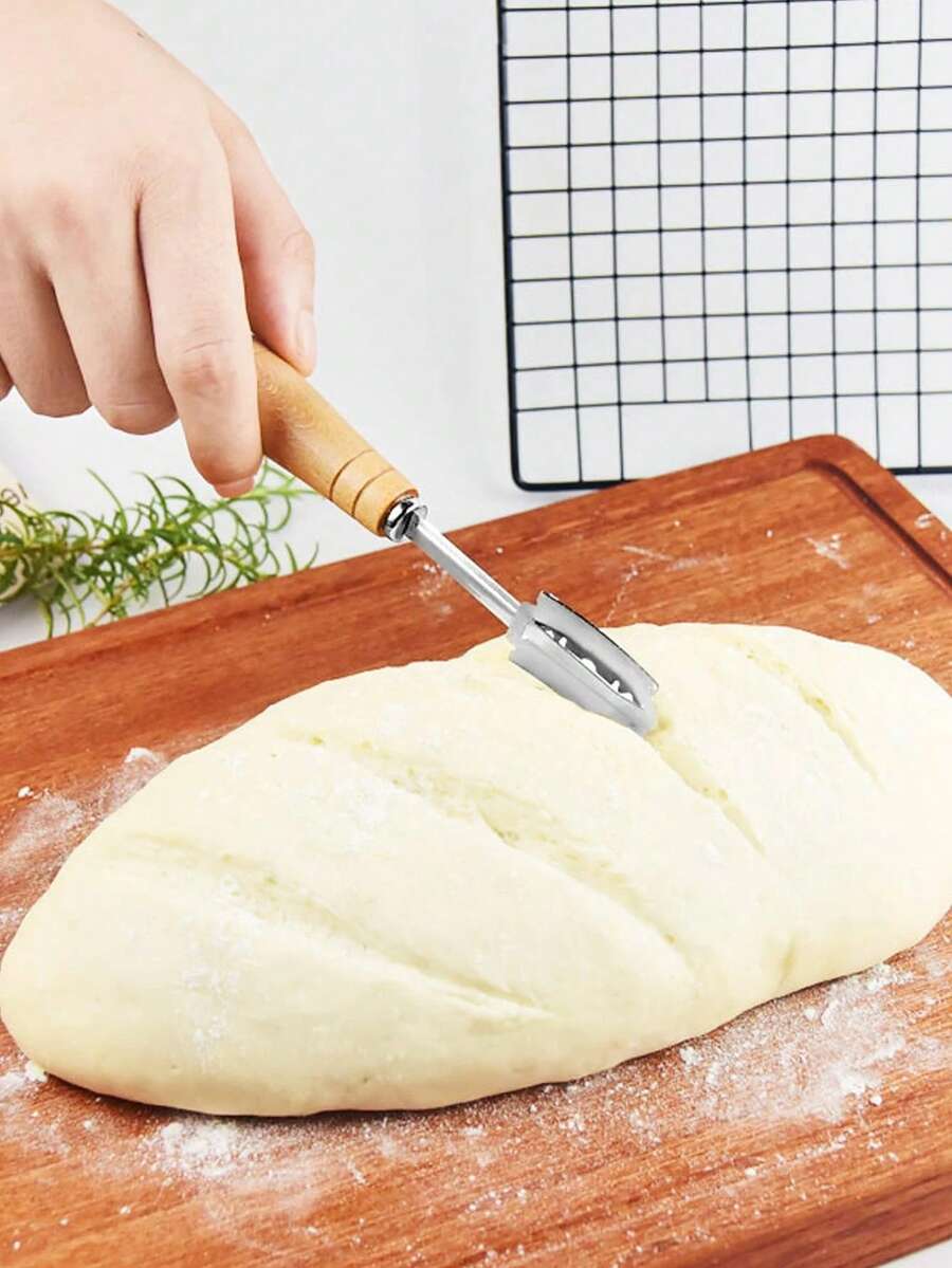 7pcs Stainless Steel Bread Slicer Set, Multi-Functional Dough Divider Tool For Baking - Multicolor - View 1