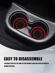 2pcs Universal Car Cup Holder Pads - 2.75 Inch PVC Silicone Double Honeycomb Center Console Cup Holder, Anti-Slip, Shock-Absorbing, Dust-Proof, Soft, Easy To Clean - Fits Most Car Models - Keep Your Car Interior Clean And Protected - A - View 6