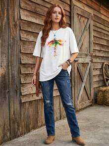 Women T-Shirts - 白色 - 查看 3