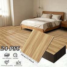 Ins Style Minimalist Square Wood Grain Self-Adhesive Floor Stickers, Seamlessly Patchable For Neat High-End Texture, Matte Non-Reflective Wood Grain, Perfect For Clothing Stores, Homestays, Studios As Photo Backgrounds With Full Atmosphere, Low-Cost Way To Create Popular Original Wood Check-In Wall - 24 Pieces - View 15