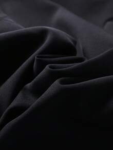 Elegant Casual Commute Minimalist Daily Office Business Solid Color Straight Leg Pants - Black - View 6
