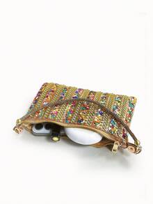 Dedoo Women's Sequin Bohemian Style Shoulder Evening Bag, Soft Sequin Fabric, Zipper Closure, Suitable For Nightclub, Cocktail Party, Vacation - Multicolor - View 6