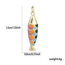 1pc Copper Fish Pendant DIY Bracelet Necklace Ankle Chain Charm, Suitable For Beach Vacation, Gift For Colleagues, Best Friends, Family And Friends - Multicolor - View 24