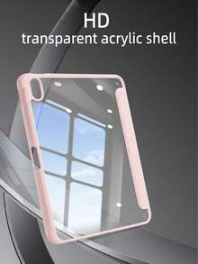 1本筆記備忘錄墊 粉色彩繪平板保護殼，相容 iPad Mini6/7/Air/Air2/9.7/10.2/10.5/10.9 (Air4-Air8)/Pro 11/10th Gen/A16/Pro 11 2024，可折疊平板保護殼 壓克力背殼 8段式支架 磁吸休眠/喚醒 內置筆槽，不含筆，部分機型附相機框 - 粉色 - 查看 5