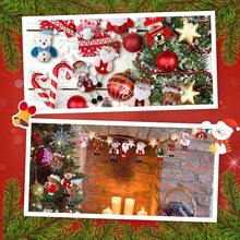 Elderly Man + Snowman + Reindeer + Bear 4 Styles Christmas Decoration Items Elderly Man Small Hanging Ornament Christmas Tree Accessory Fabric Small Hanging Decor - Plush Keychain - View 4