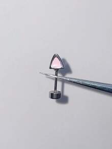 1 pieza Pendiente de botón versátil con diseño de conejo para mujer, pendiente de cartílago de diseño de nicho, joyería de oreja linda - Pendientes de orejas de gato - Ver 6