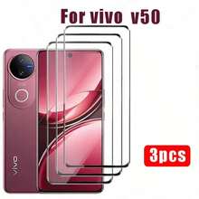 3片裝 3D 曲面鋼化玻璃螢幕保護貼，適用 X300 Pro/X300/V70/Lite/V50/V50 Lite/X200 Pro，高清全螢幕，防刮耐磨，易於安裝 - 無色 - 查看 4