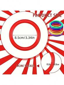 30pcs Random Color Ring Toss Props, Ring Throw Game, Outdoor Carnival Backyard Fun Game Family Gathering Party Props - Multicolor - View 7