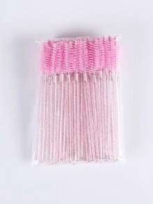 Juego de 100/50/1 pieza de cepillos para pestañas rosa, se usa para separar pestañas, peinar cejas, aplicar sombra de ojos y cuidado de extensiones de pestañas, herramienta de maquillaje ligera, adecuada para salón, viajes y uso diario, accesorio esencial de viaje, decoración de Halloween - Varios estilos - Ver 6