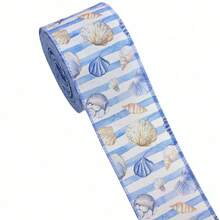 Blue Overlock Ribbon, Fresh And Crisp Theme, DIY Bow Craft Wreath Accessory Decorative Webbing - Multicolor - View 21