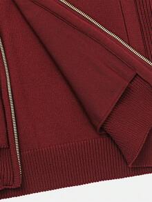 Adidas Men's WUZONG WEN FZ S Knit Jacket Without Hood KG0801 - Red - View 5