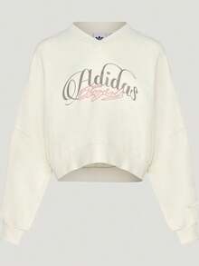 Adidas Originals Women's SWEAT CREW W Knit Sweatshirt Without Hood KR2623 - White - View 2