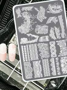 Carimbos de Unhas, Placas de Estamparia de Arte de Unhas, Stencils de Unhas, Modelo de Placa de Unhas, Arte de Unhas, para Manicure DIY, Suprimentos de Design de Arte de Salão de Unhas, Presente - Multicolorido - Visão 5