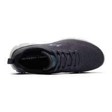 Skechers Men's LITE-WEIGHT Series Large Mesh Lace-Up Lightweight Cushioned Running Shoes - Black and White - View 4